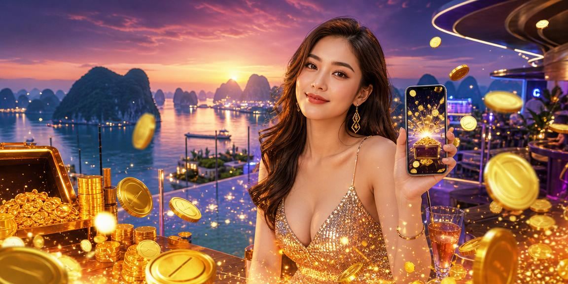 Người dùng trải nghiệm ứng dụng cá cược unsloth trên điện thoại tại vịnh Hạ Long