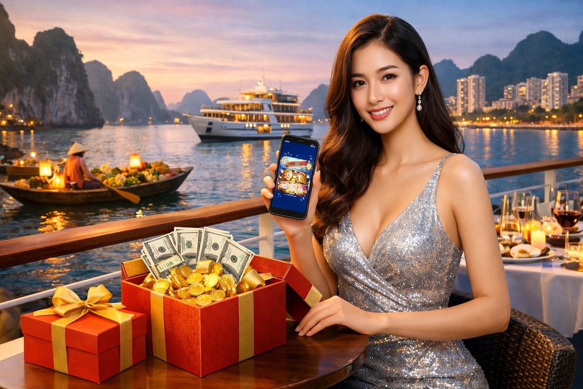 Người dùng Việt Nam trải nghiệm casino trực tuyến trên điện thoại di động tại Hạ Long Bay