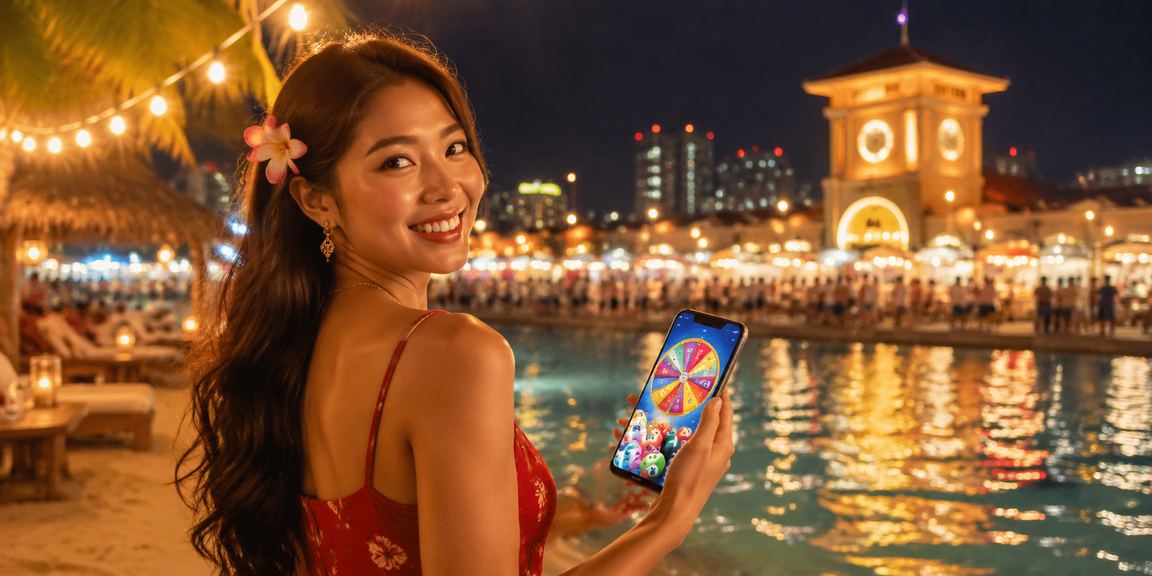 Không khí chợ đêm Hồ Chí Minh với màn hình xổ số và cá cược trực tuyến