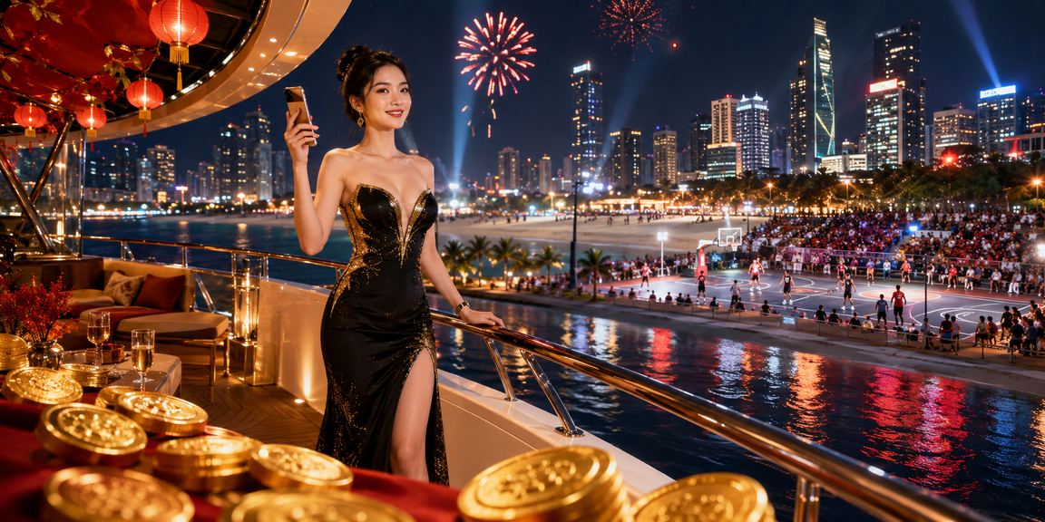 Người dùng tại Vũng Tàu xem thông tin nạp tiền và ưu đãi thể thao ngoài bãi biển